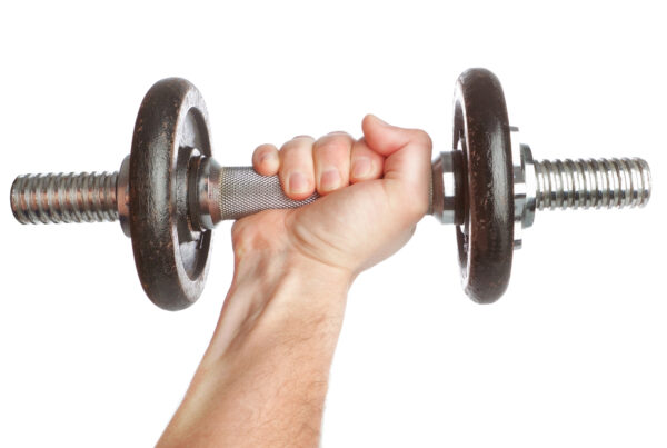 Gripping dumbbell for grip strength exercise