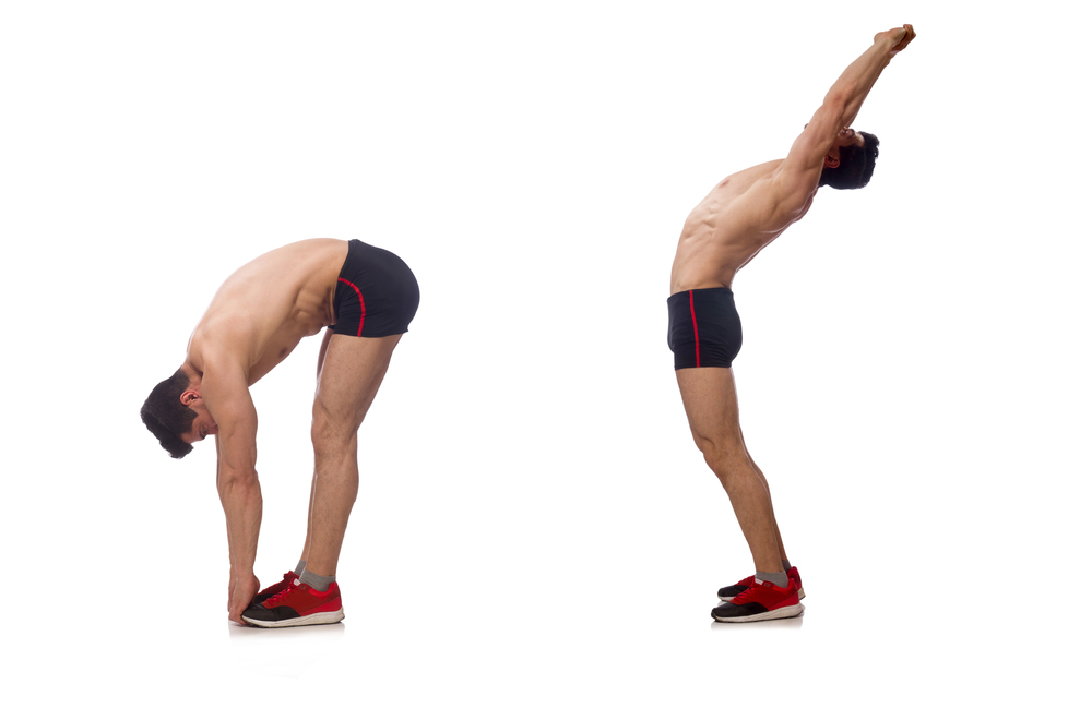 Bend and reach dynamic stretch
