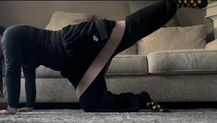 donkey kick with booty band