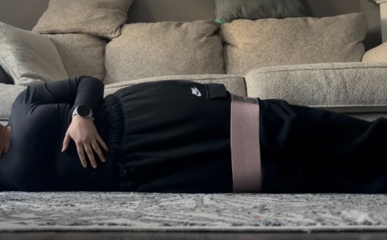 lying side hip abductions starting position